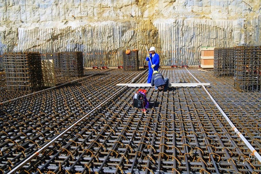 RCC construction work at an industrial site